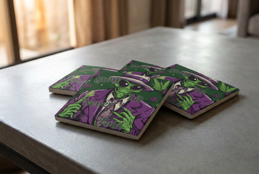 Skelien: The Shadow — 4-Piece Ritual Coaster Set